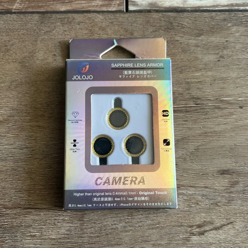 🆕 CAMERA LENS PROTECTOR SHINY GOLD
